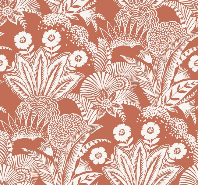 Suvi - Coral Glow Wallcovering | Malibu Wallpaper