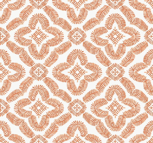 Talia - Salmon Wallcovering | Malibu Wallpaper