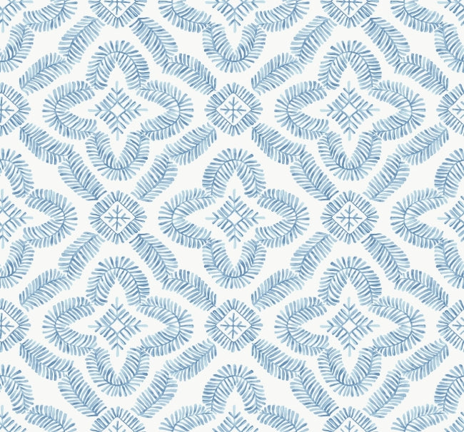 Talia - Breezy Blue Wallcovering | Malibu Wallpaper