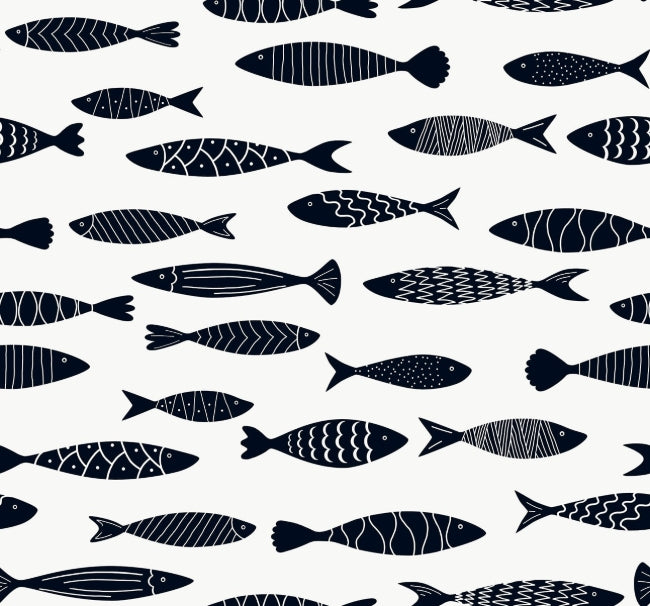 Bay - Black and White Wallcovering | Malibu Wallpaper