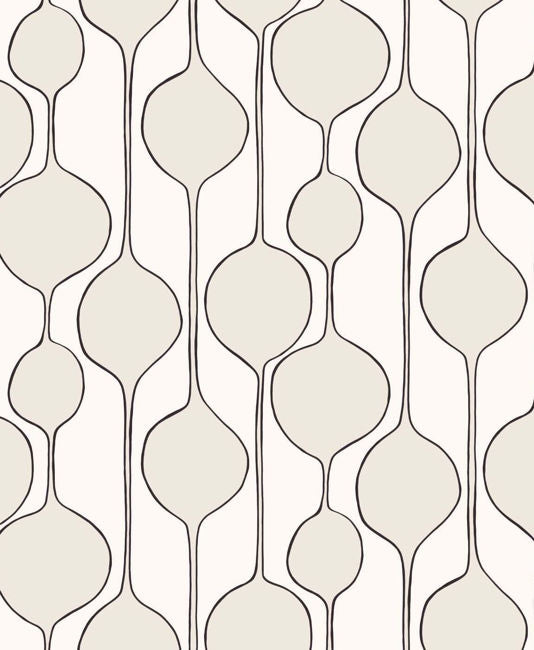 Minimalist Geometric - Marshmallow Wallcovering | Malibu Wallpaper