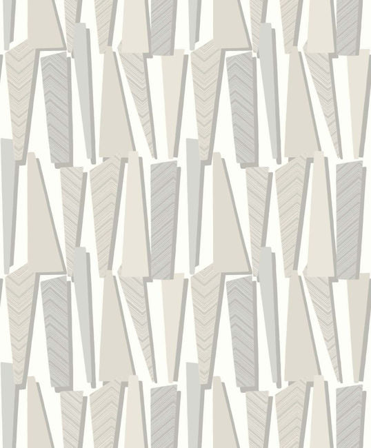 Geometric Shadows - Linen Wallcovering | Malibu Wallpaper