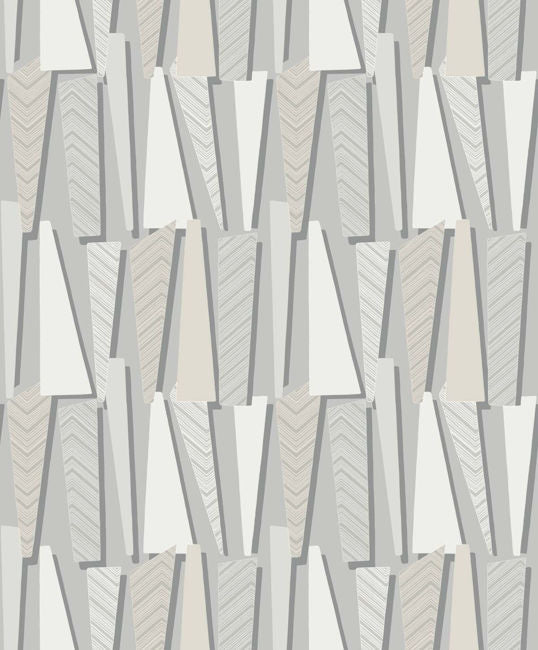 Geometric Shadows - Stone Wallcovering | Malibu Wallpaper