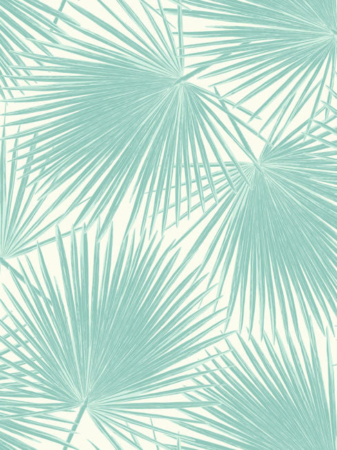Aruba - Powder Blue and White Wallcovering | Malibu Wallpaper