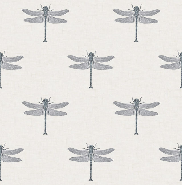 Catalina - Off-white, Black, and Metallic Silver Wallcovering | Malibu Wallpaper