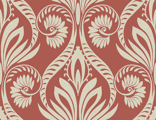Bonaire - Scarlet Red and Off-white Wallcovering | Malibu Wallpaper