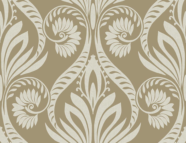 Bonaire - Metallic Gold and Off-white Wallcovering | Malibu Wallpaper