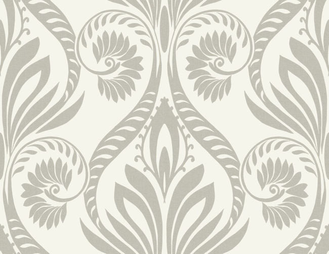 Bonaire - Metallic Silver and White Wallcovering | Malibu Wallpaper