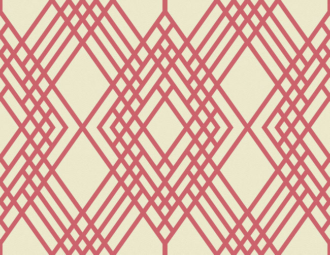 Cayman - Off-white and Rose Wallcovering | Malibu Wallpaper