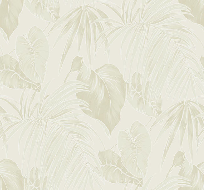 Dominica - Metallic Gold, Off-white, and Light Tan Wallcovering | Malibu Wallpaper