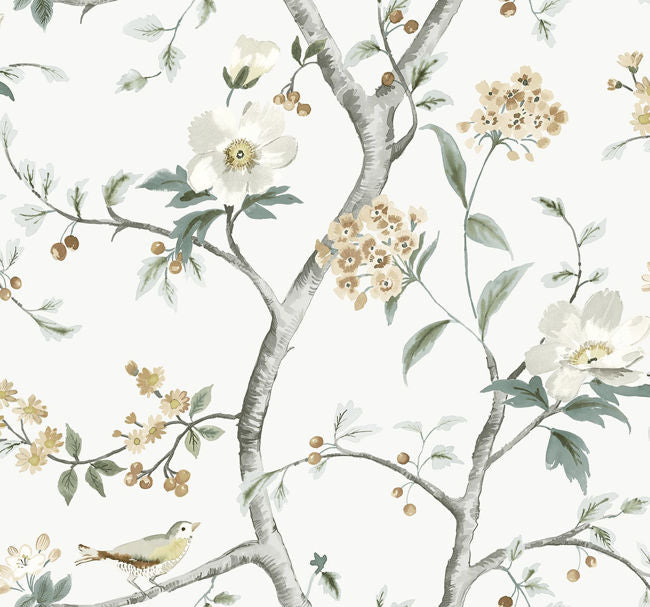 Sparrow Haven - Grayed Out Wallcovering | Malibu Wallpaper