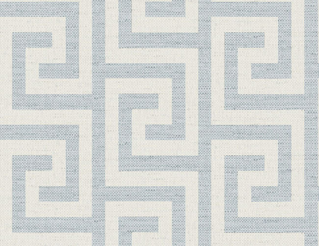 Luana Retreat - Soft Cerulean Wallcovering | Malibu Wallpaper