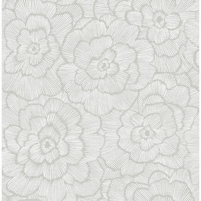 Periwinkle - Light Grey Residential Wallcovering | Jeffrey Stevens