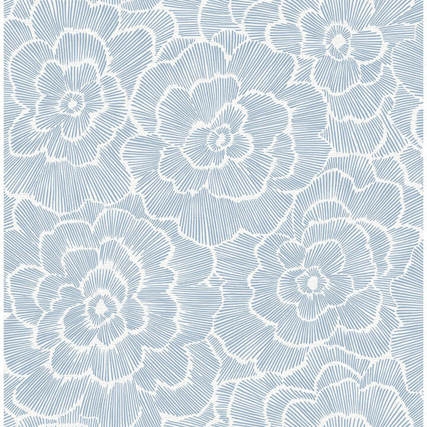 Periwinkle - Blue Residential Wallcovering | Jeffrey Stevens