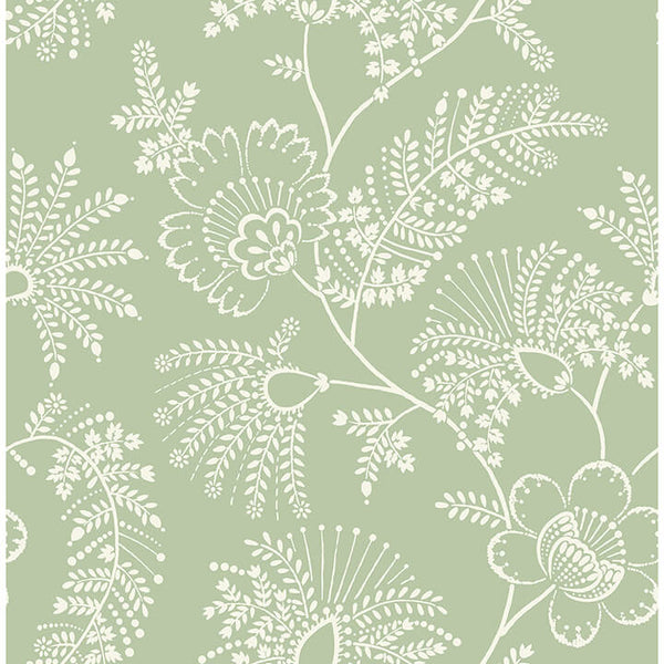 Maeve, Sage Green Wallcoverings | Malibu Wallcovering