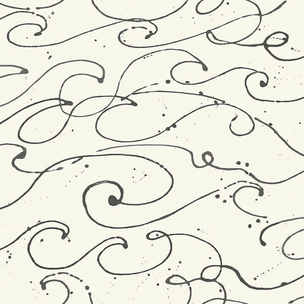 Kuroshio, Charcoal Wallcoverings | Malibu Wallcovering