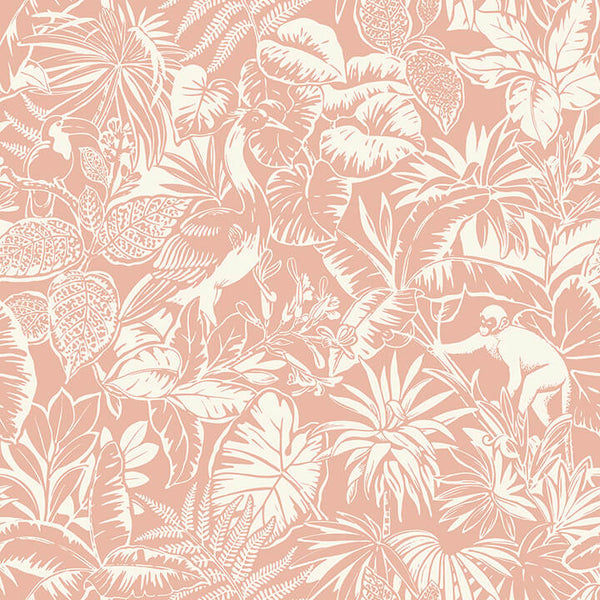 Corcovado, Coral Wallcoverings | Malibu Wallcovering