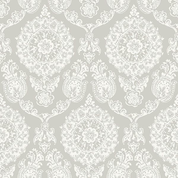 Helm Damask, Taupe Wallcoverings | Malibu Wallcovering