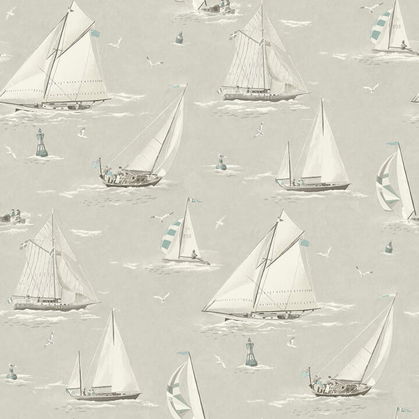 Leeward, Light Grey Wallcoverings | Malibu Wallcovering