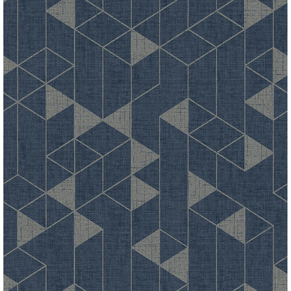 Fairbank - Navy Residential Wallcovering | Jeffrey Stevens