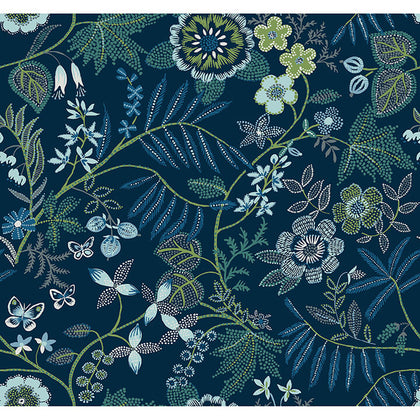 Marilyn - Dark Blue Residential Wallcovering | Jeffrey Stevens