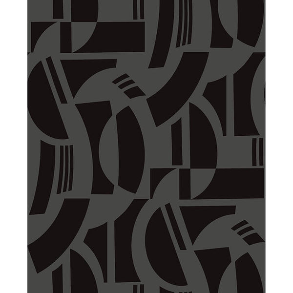 Carter, Black Wallcoverings | Malibu Wallcovering