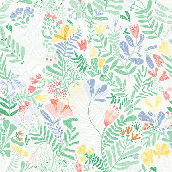 Brittsommar, Light Green Wallcoverings | Malibu Wallcovering