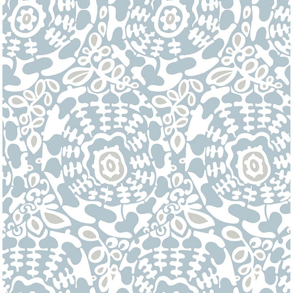 Divine, Light Blue Wallcoverings | Malibu Wallcovering