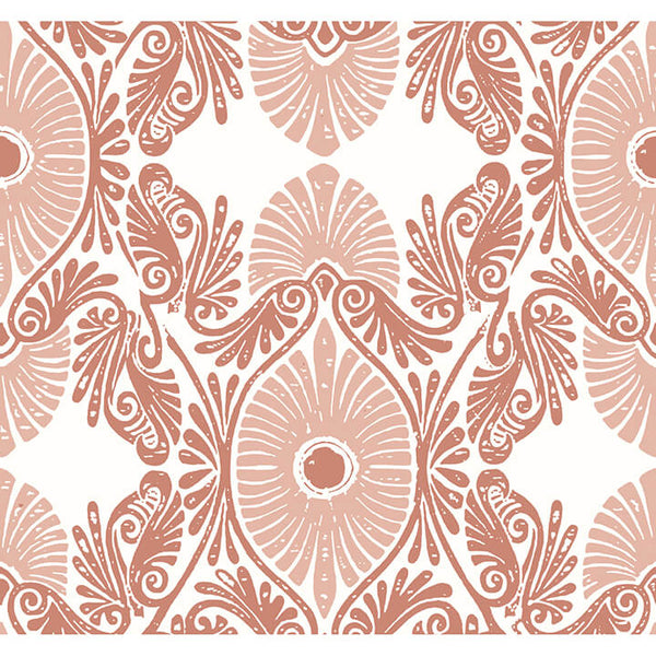 Villa, Raspberry Wallcoverings | Malibu Wallcovering