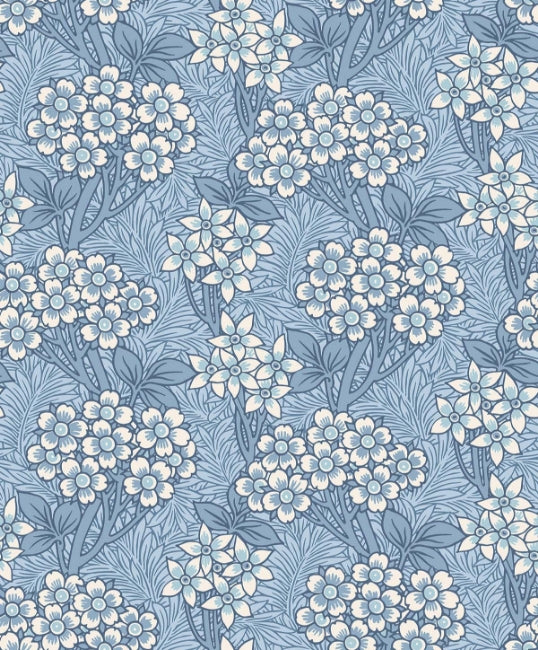 Floral Vine - Sky Blue Wallcovering | Malibu Wallpaper