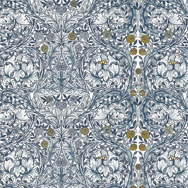 African Marigold Mural - Blue