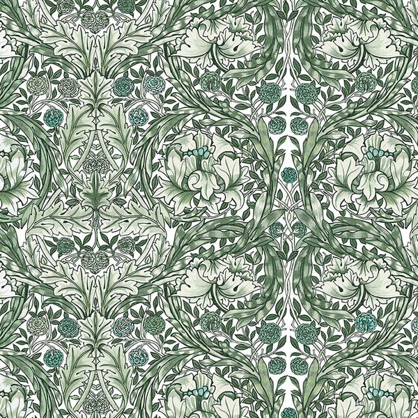 African Marigold Mural - Green