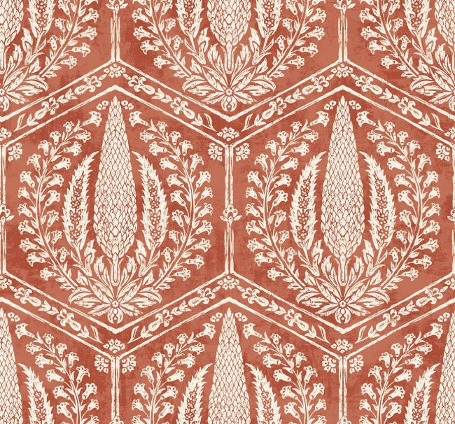 Cyrus - Red Terracotta Wallcovering | Malibu Wallpaper