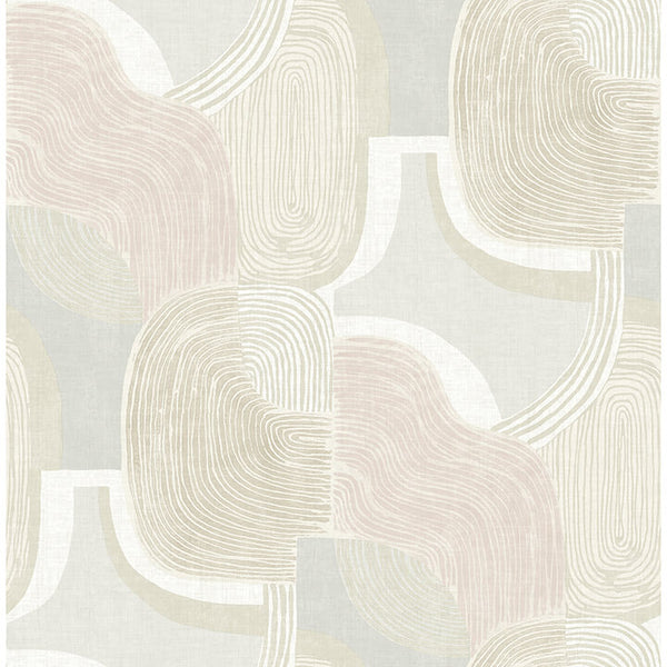 Hollace, Mauve Wallcoverings | Malibu Wallcovering