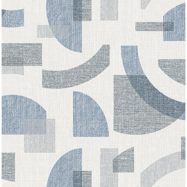 Fulton, Blue Wallcoverings | Malibu Wallcovering