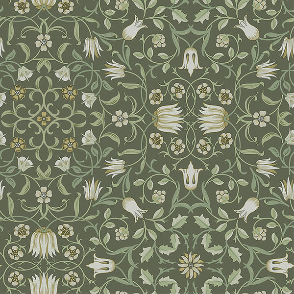 No 1 Holland Park, Green Wallcoverings | Malibu Wallcovering