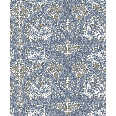African Marigold - Blue Residential Wallcovering | Jeffrey Stevens
