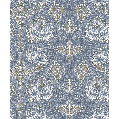 African Marigold - Blue Residential Wallcovering | Jeffrey Stevens