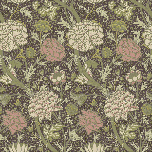 Cray - Plum Residential Wallcovering | Jeffrey Stevens
