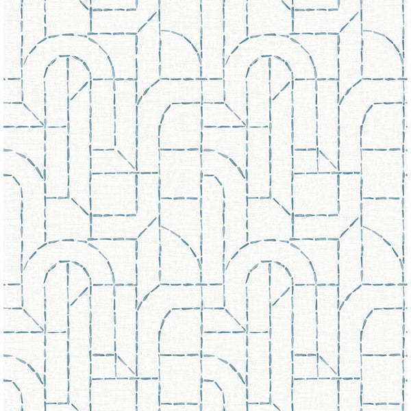 Integrity - Blue Residential Wallcovering | Jeffrey Stevens