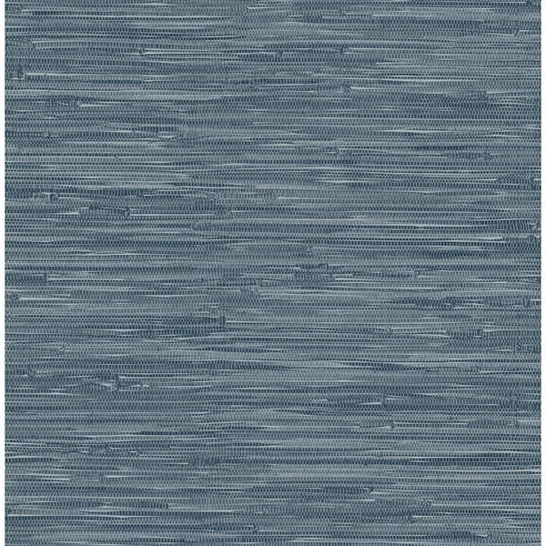 Exhale Woven Faux Grasscloth - Indigo Residential Wallcovering | Jeffrey Stevens