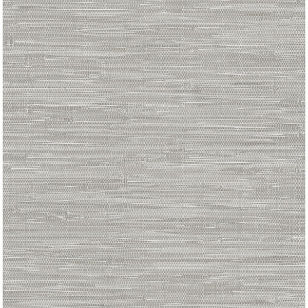 Exhale Woven Faux Grasscloth - Light Grey Residential Wallcovering | Jeffrey Stevens