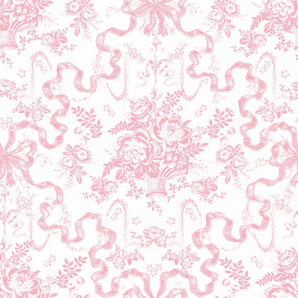 Fairytale - Peony Pink Residential Wallcovering | Jeffrey Stevens