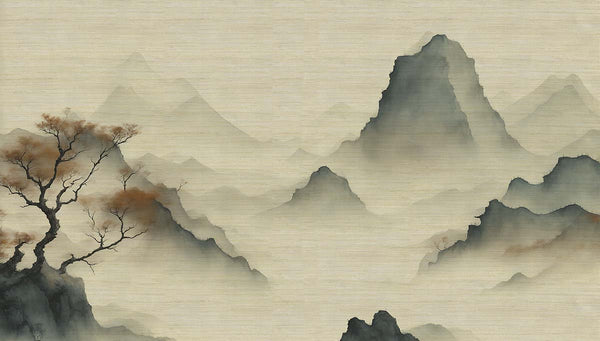 Japan Mountain Mural - Mist