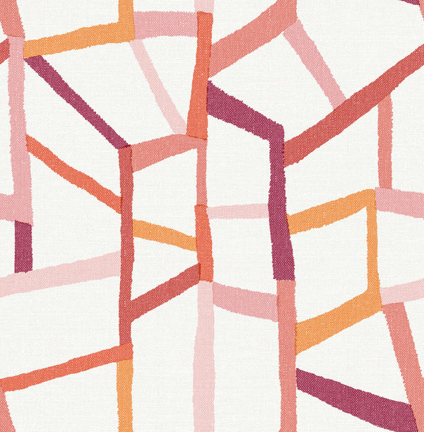 Tate, Pink Wallcoverings | Malibu Wallcovering