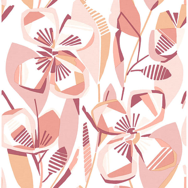 Nathalie, Coral Wallcoverings | Malibu Wallcovering