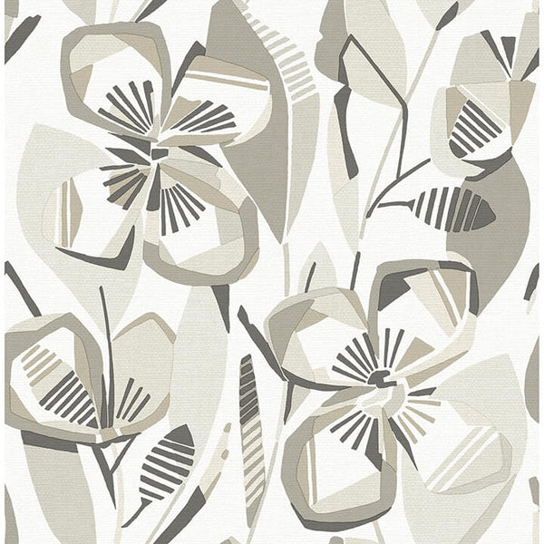 Nathalie, Beige Wallcoverings | Malibu Wallcovering