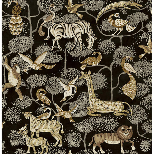 Rigby, Black Wallcoverings | Malibu Wallcovering