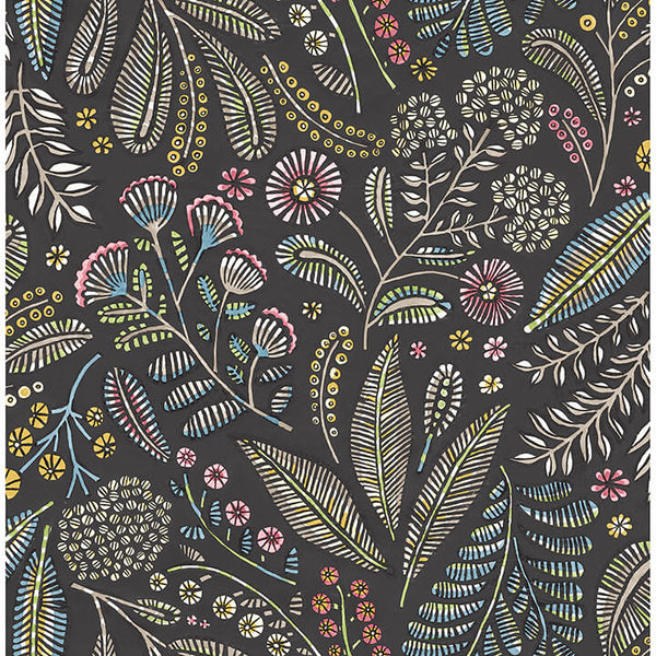 Briar, Charcoal Wallcoverings | Malibu Wallcovering