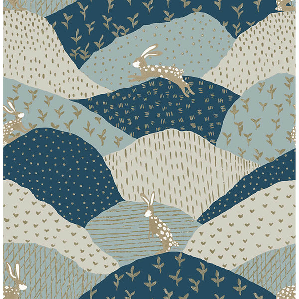 Peter, Blue Wallcoverings | Malibu Wallcovering